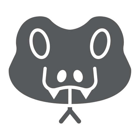 Snake glyph icon, animal and zoo, reptile sign vector graphics, a solid pattern on a white background, eps 10.のイラスト素材