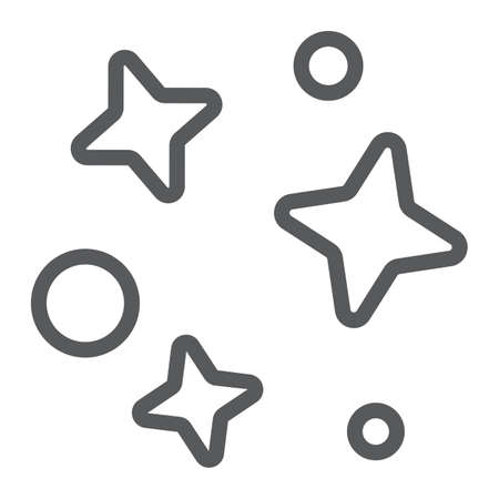 Galaxy line icon, universe and astronomy, space sign, vector graphics, a linear pattern on a white background.のイラスト素材