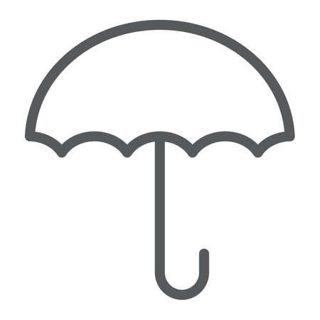 Keep dry line icon, packaging and label, umbrella sign, vector graphics, a linear pattern on a white background, eps 10.のイラスト素材