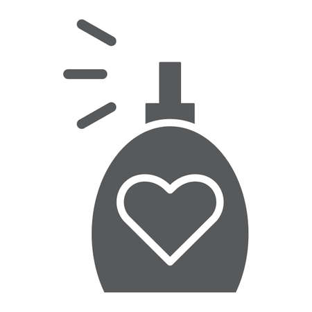 Fragrance glyph icon, aroma and love, perfume sign, vector graphics, a solid pattern on a white background, eps 10.のイラスト素材