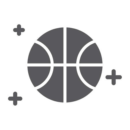 Sport game glyph icon, game and play, ball sign, vector graphics, a solid pattern on a white background, eps 10.のイラスト素材