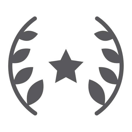Awards glyph icon, game and winner, reward sign, vector graphics, a solid pattern on a white background, eps 10.のイラスト素材