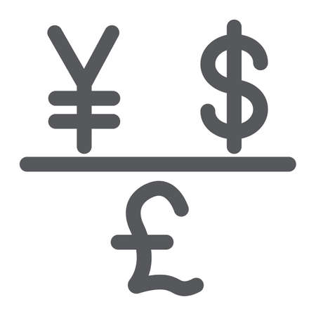 Currency glyph icon, financial and bank, money sign, vector graphics, a solid pattern on a white background.のイラスト素材