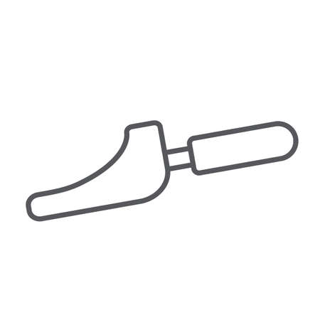 Coffee scoop thin line icon, coffee and grain, shovel for beans sign, vector graphics, a linear pattern on a white background.のイラスト素材