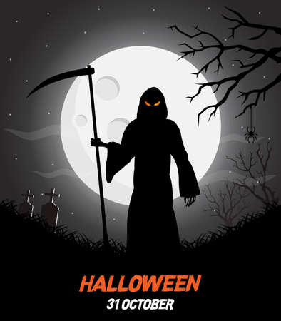 Happy halloween vector poster, halloween banner, halloween background, halloween party, vector illustration, eps10のイラスト素材