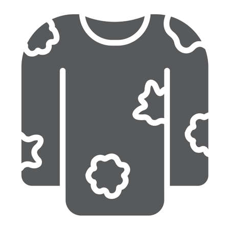 Dirty laundry glyph icon, laundry and clothes, untidy shirt sign, vector graphics, a solid pattern on a white background.のイラスト素材