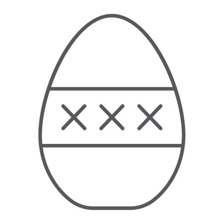Egg masturbation thin line icon, sex toy and adult, masturbate sign, vector graphics, a linear pattern on a white background, eps 10.のイラスト素材