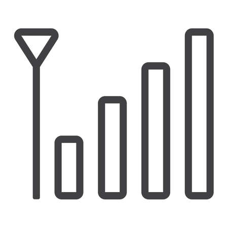 Mobile phone signal line icon, web and mobile,のイラスト素材