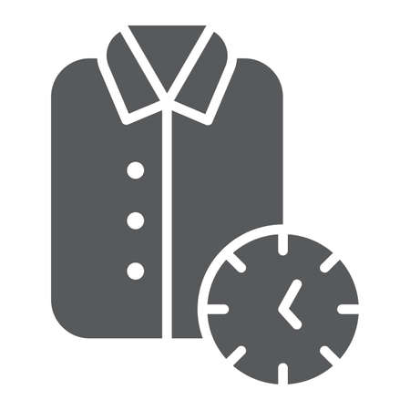Express cleaning glyph icon, clean and service, shirt sign, vector graphics, a solid pattern on a white background.のイラスト素材