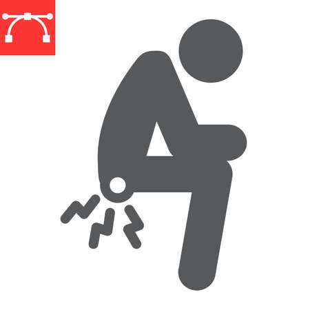 Hemorrhoids glyph icon, anus pain and constipation, hemorrhoid vector icon, vector graphics, editable stroke solid sign, eps 10.のイラスト素材