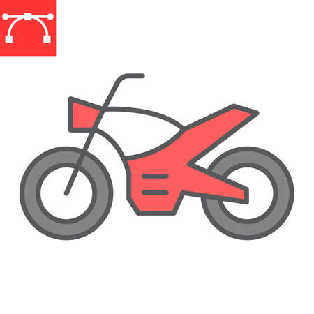 Motorcycle color line iconのイラスト素材