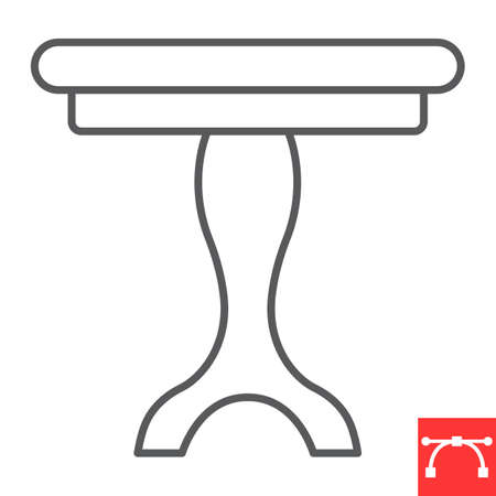 Round table line iconのイラスト素材