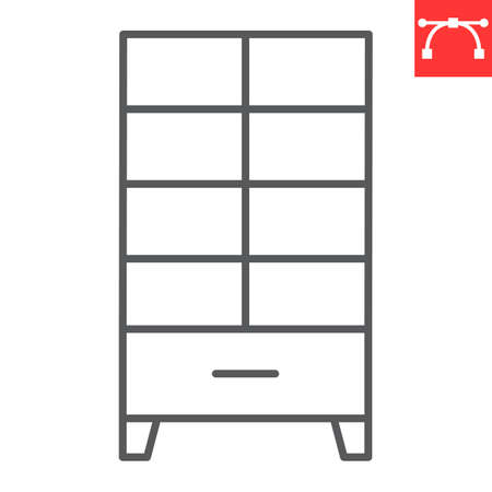 Cupboard line iconのイラスト素材