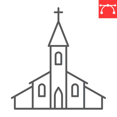 Church line iconのイラスト素材