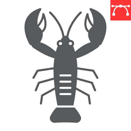 Cancer animal glyph iconのイラスト素材