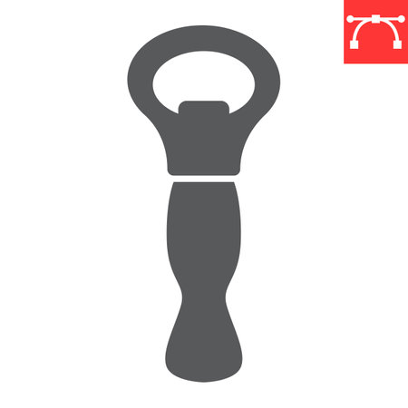 Bottle opener glyph iconのイラスト素材