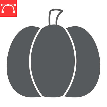 Pumpkin glyph iconのイラスト素材