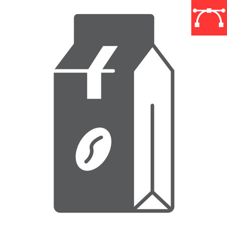 Coffee pack glyph iconのイラスト素材