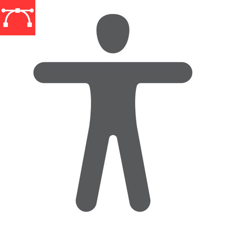 Body glyph icon, person and mindfulness, human body vector icon, vector graphics, editable stroke solid sign, eps 10.のイラスト素材