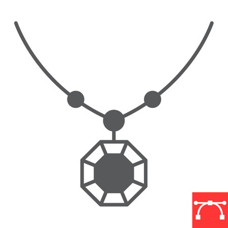 Pendant glyph iconのイラスト素材