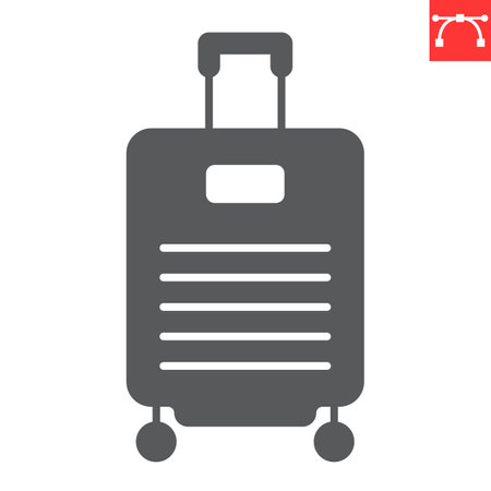 Luggage glyph iconのイラスト素材