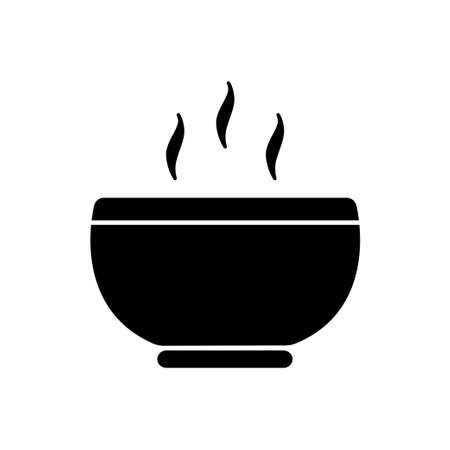 Soup meal vector icon, hot food symbol. Modern, simple flat vector illustration for web site or mobile app isolated on white backroundのイラスト素材