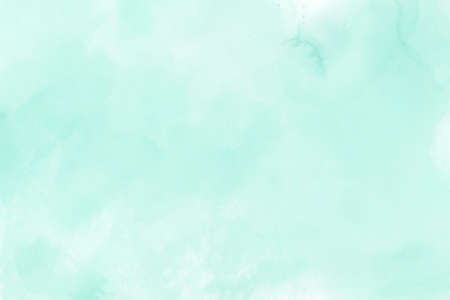 Mint green gradient watercolor vector background. Hand drawn aquarelle texture. Light green backgroundのイラスト素材