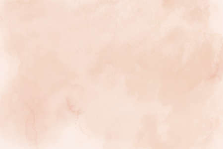 Watercolor peach beige background for paper design. Soft pastel wallpaper. Illustration as template for layout compositionの写真素材