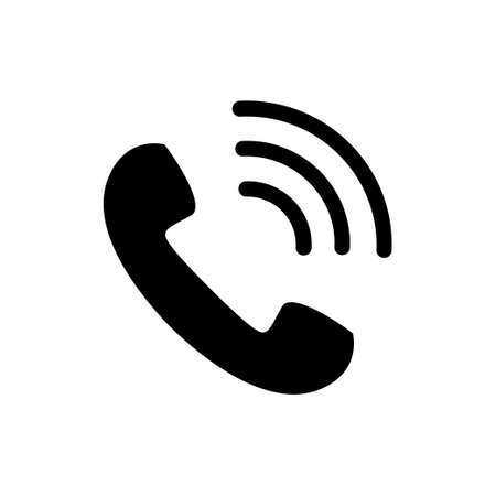 Phone call icon in trendy flat style isolated on white background. Telephone symbol. Vector illustrationのイラスト素材