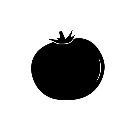 Tomato silhouette icon for web background design.のイラスト素材