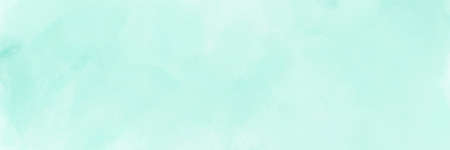 Mint green gradient watercolor vector background. Hand drawn aquarelle texture. Light green...