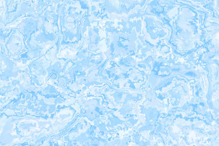 Blue abstract marble background. Vector winter frost texture with white snow. Ice abstract background. Fluid art painting. Winter wedding frame. Bright marble textureのイラスト素材