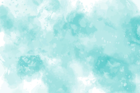 Mint abstract watercolor texture background. Green watercolour brush splash pattern. Pastel color background in paper art style. Vector turquoise illustration designのイラスト素材