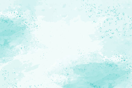 Mint abstract watercolor texture background. Green watercolour brush splash pattern. Pastel color background in paper art style. Vector turquoise illustration designのイラスト素材