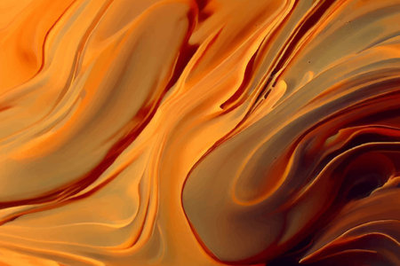 Abstract orange black marble texture background. Tiger art ink liquid pattern.のイラスト素材