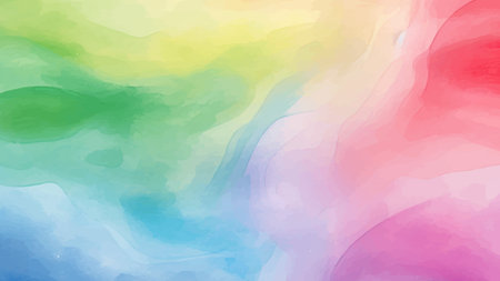 Abstract pastel watercolor background. Rainbow watercolour pattern. Abstract water color texture. Watercolor pastel splash. Summer watercolour vector backgroundのイラスト素材