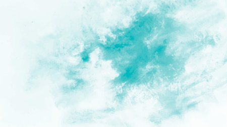 Mint abstract watercolor texture background. Green watercolour brush splash pattern. Pastel color background in paper art style. Vector turquoise illustration designのイラスト素材