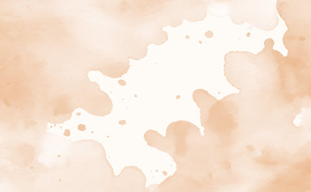 Peach abstract watercolor texture background. Vector beige watercolour pattern. Pastel watercolor brush texture. Autumn water color backgroundのイラスト素材