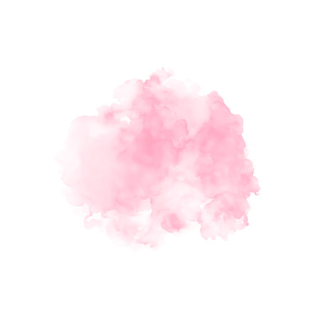 Abstract pink watercolor water splash on a white background. Vector watercolour texture in rose color. Ink paint brush stain. Pink soft light blot. Watercolor pastel splashのイラスト素材