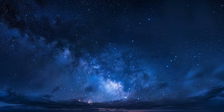 backgrounds night sky with stars and clouds. Elements of this image furnished by NASA. High quality photoの素材