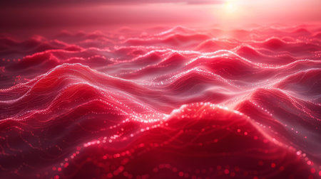 A detailed close up of a vivid purple surface resembling waves and sparkles, creating a mesmerizing pattern that evokes feelings of serenity and wonder. Abstract background. High quality photoの素材