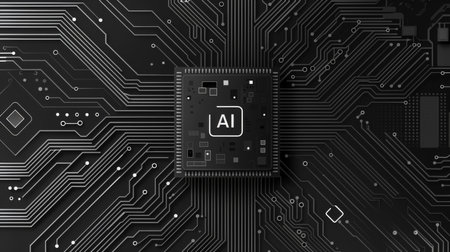 AI, Artificial Intelligence concept, 3d rendering, conceptual image. High quality photo.の素材