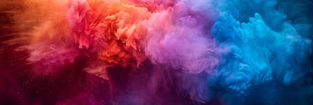 A captivating scene unfolds with swirling pink and blue smoke creating a dreamy backdrop, blending into an abstract haze. The display is mesmerizing and enchanting, with an ethereal and vibrant feelの素材