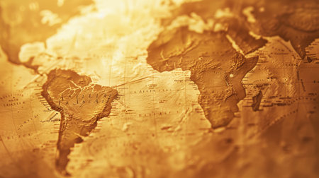 Explore the stunning details of a vintage world map, perfect for history buffs and those intrigued by the art of ancient cartography. Ideal for educational purposes and decor enthusiastsの素材