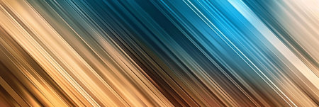 This artwork features modern diagonal light streaks in blue and gold, ideal for creating futuristic designsの素材