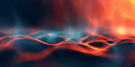 Vivid abstract image showcasing colorful digital waves, excellent for technology and futuristic...