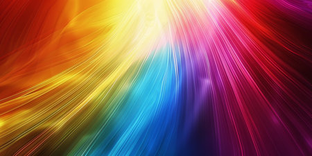 A bright and dynamic colorful lightwave background is perfect for creating vibrant visuals for...