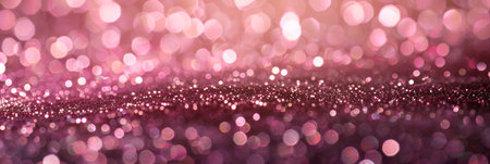 Abstract pink bokeh background with shimmering glitter, great for festive and romantic themes, evoking enchantmentの写真素材