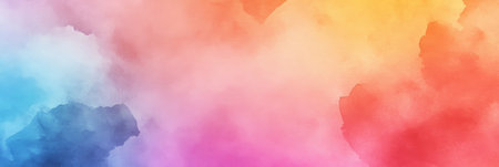 This is a vibrant abstract watercolor background that showcases a stunning blend of soft hues, making it perfect for creative artistic projects or serving as a breathtaking backdrop for any occasionの素材