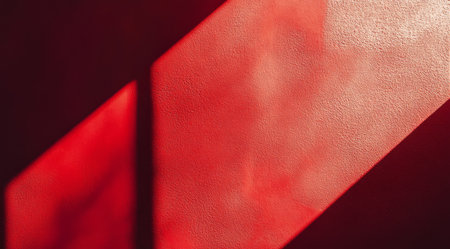 This stunning abstract image brilliantly showcases vibrant patterns and textures created by dynamic red lightの素材
